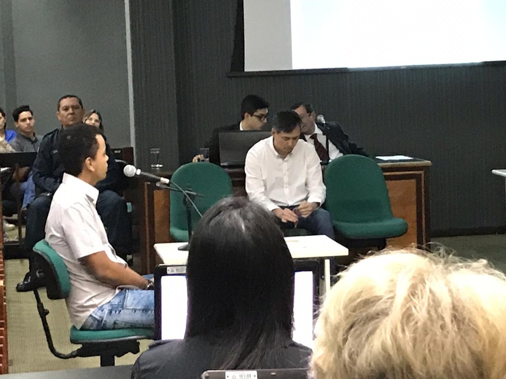 Julgamento do PRF iniciou por volta das 8h (de MS), dessa quinta-feira (30). — Foto: Jaqueline Naujorks/TV Morena