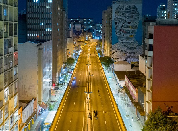 Vista noturna do Minhocão (Foto: Facundo Guerra/Divulgação)