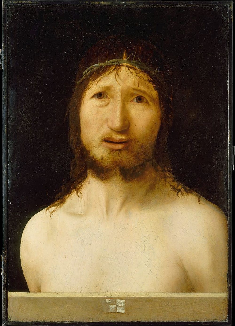 Cristo coroado com espinhos, de Antonello da Messina, 1470. (Foto: MetMuseum/Wikimedia Commons)
