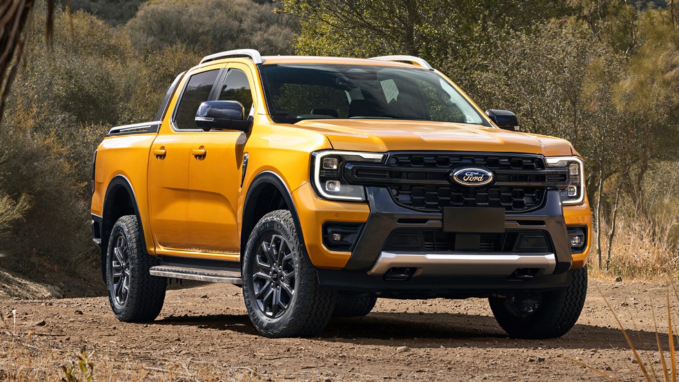 Nova geração da Ford Ranger já foi apresentada no exterior e chegará no Brasil só em 2023 — Foto: Divulgação