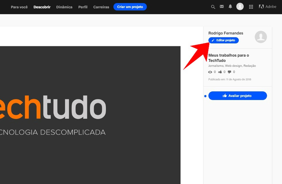 Como Criar Um Portfolio Online Usando O Behance Utilitarios Techtudo