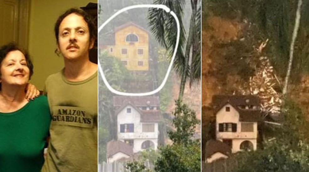 Heloisa Helena Caldeira da Costa e Nelson Ricardo Ferreira da Costa; Imagem mostra o antes e depois da casa na Rua Washington Luiz — Foto: Redes sociais