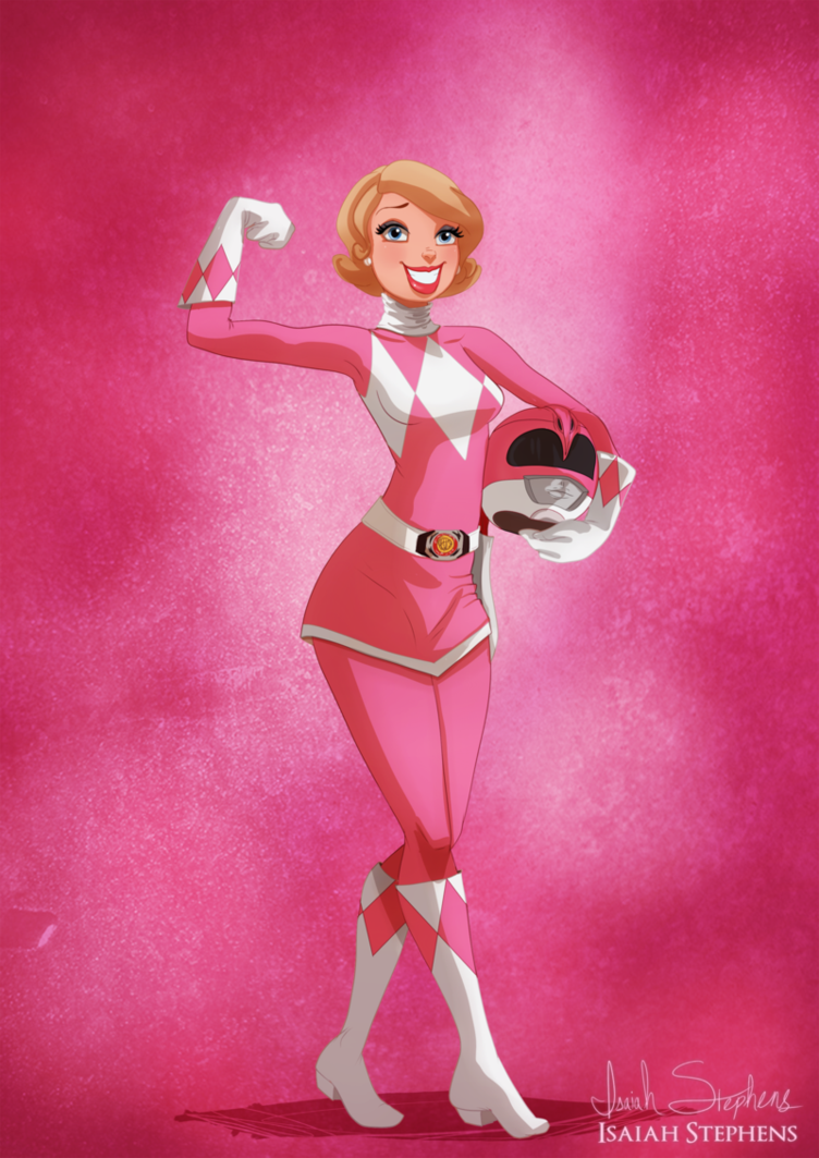 Charlotte (A Princesa e o Sapo) como a Ranger rosa (Power Rangers) (Foto: Isaiah Stephens)