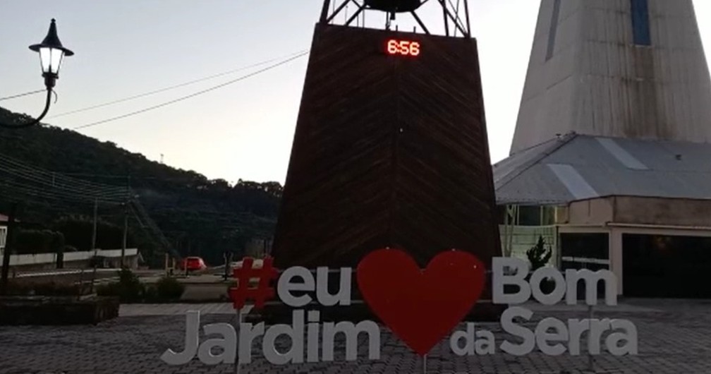 Amanhecer em Bom Jardim da Serra nesta sexta-feira (20) — Foto: Sérgio Felipe Rodrigues/Arquivo Pessoal