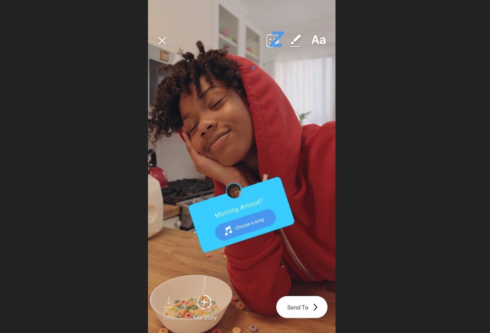 Fun&ccedil;&atilde;o de sugest&otilde;es de m&uacute;sica do Instagram &mdash; Foto: Divulga&ccedil;&atilde;o/Instagram