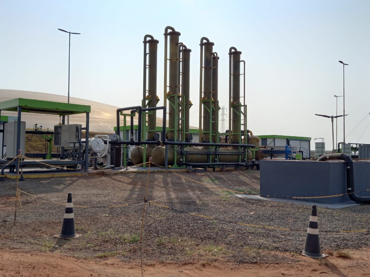 Nova usina da Tereos tem potencial para produzir por ano 3 milhões de metros cúbicos de biogás e 1,5 milhão de metros cúbicos de biometano — Foto: João Sorima Neto