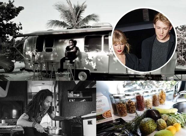 Lenny Kravitz emprestou seu motorhome para Taylor Swift e o namorado, Joe Alwyn, passarem férias nas Bahamas (Foto: Reprodução)
