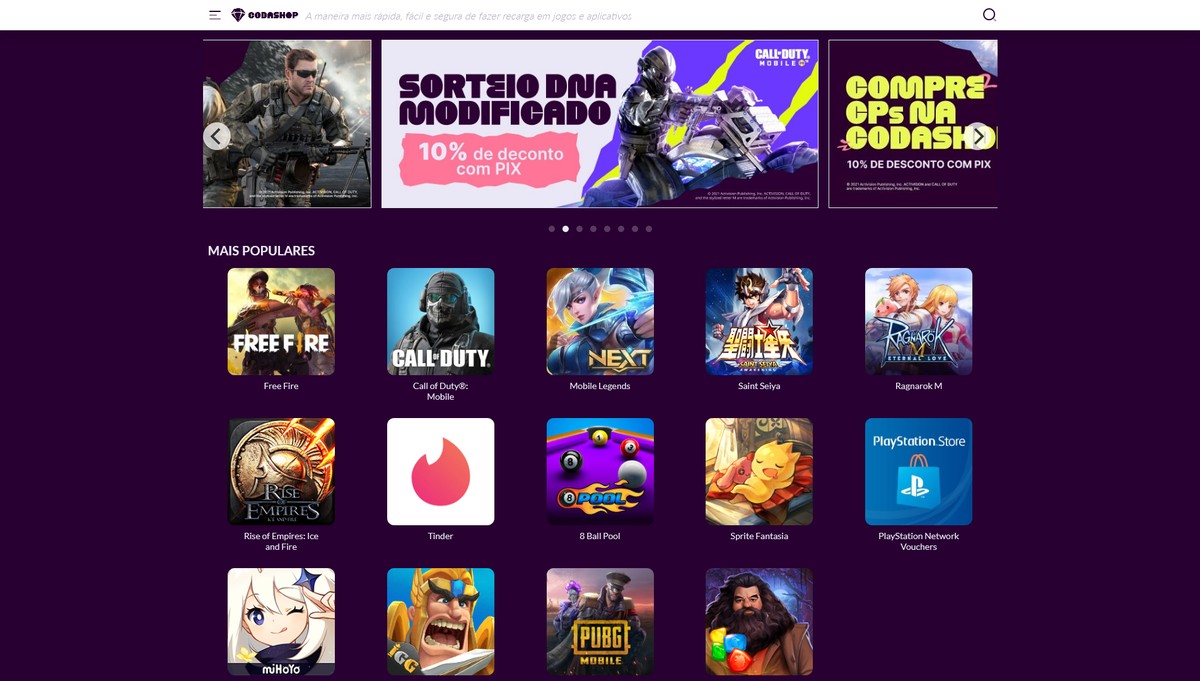 Codashop é confiável? Site faz recarga de diamantes no Free Fire 