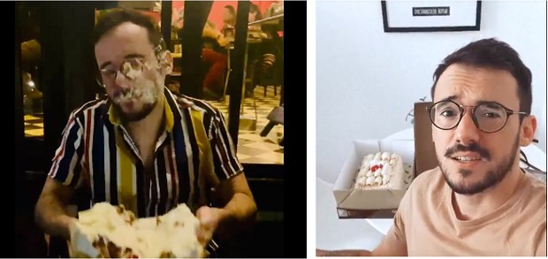 Bruno Predolin Cardoso Ribeiro ganhou bolo após viralizar nas redes sociais (Foto: Reprodução / redes sociais)