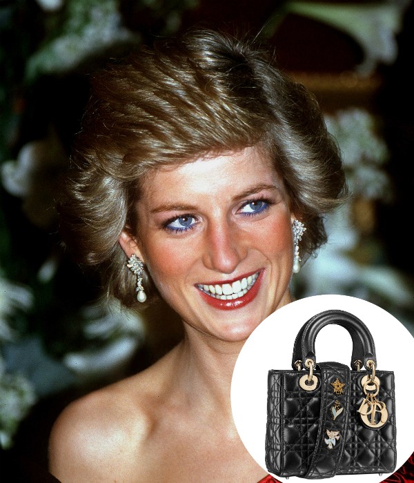 A bolsa Lady Dior foi inspirada na Princesa Diana (Foto: Getty Images/ Divulgação)