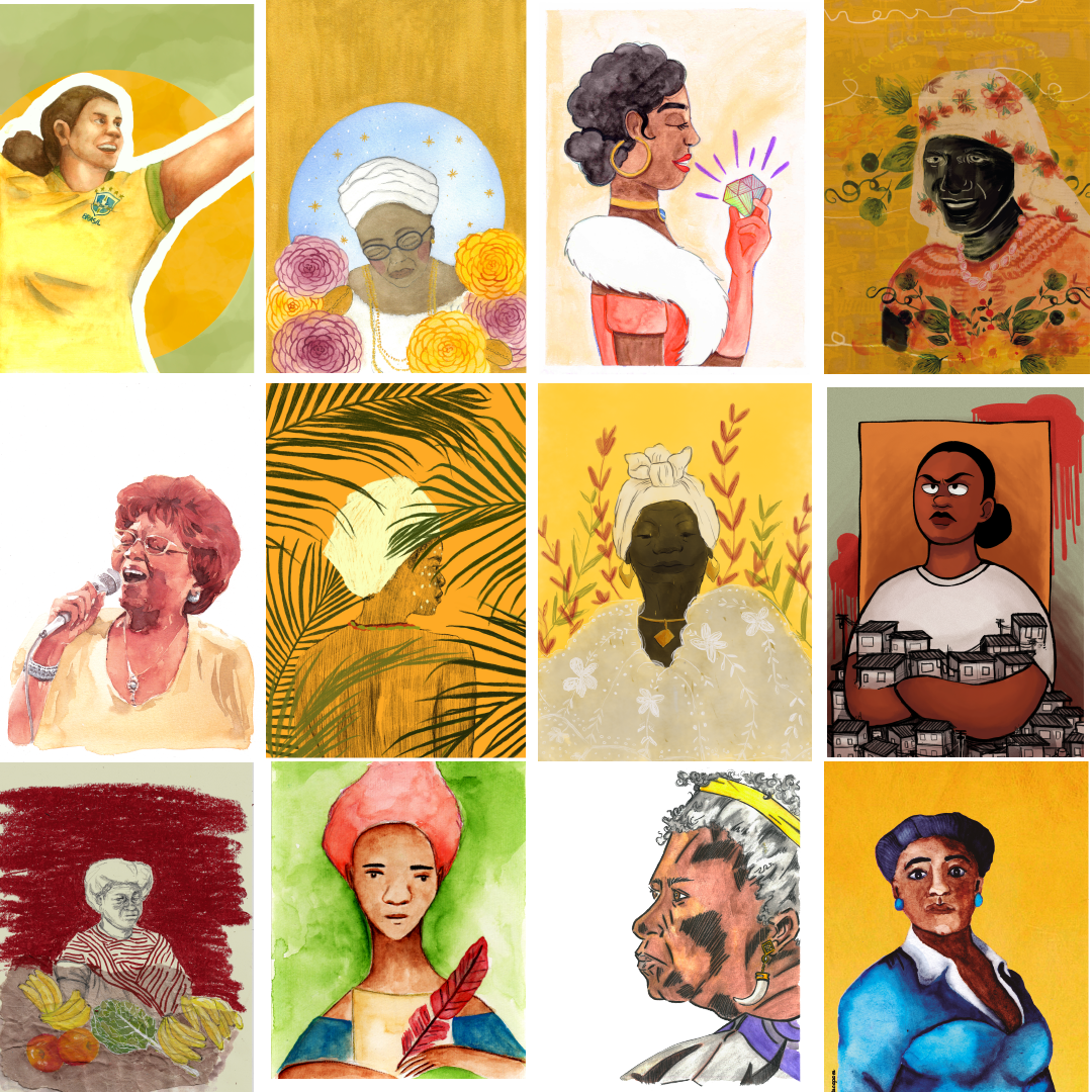 Coletivo Narrativas Negras organiza livro ilustrado sobre 40 mulheres negras que influenciaram a história do país (Foto: Narrativas Negras)
