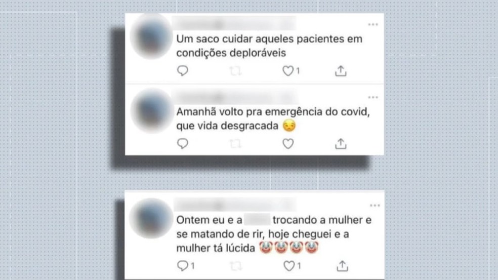 Profissional da saúde debocha da saúde de pacientes em postagem nas redes sociais — Foto: Reprodução / RBS TV 
