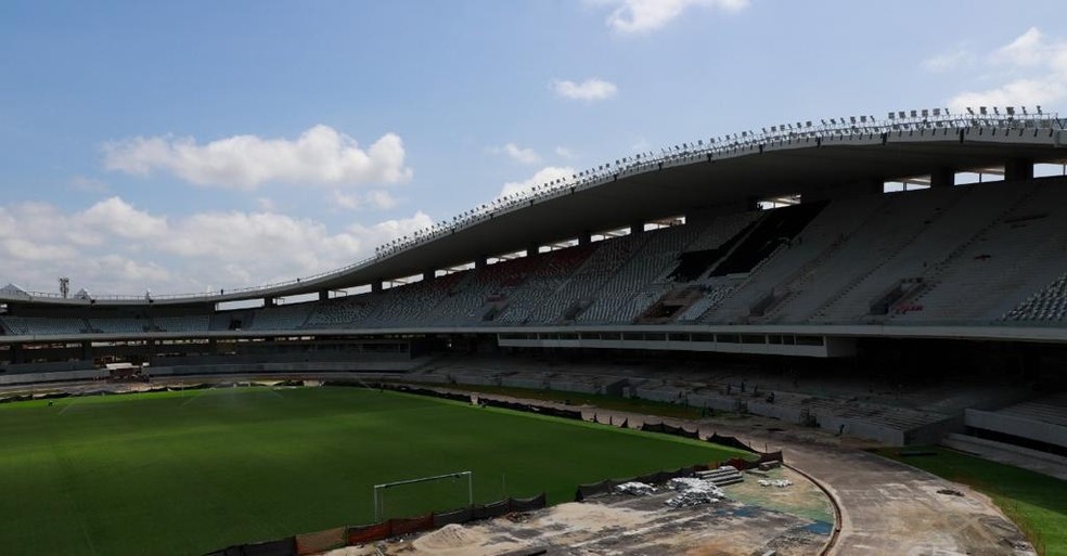 Estádio Mangueirão em reforma — Foto: Paula Lourinho/Ascom Sedop