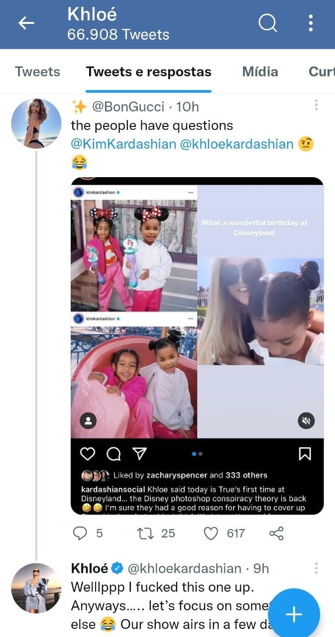 Khloé Kardashian admite uso de Photoshop em foto da filha (Foto: Instgaram)
