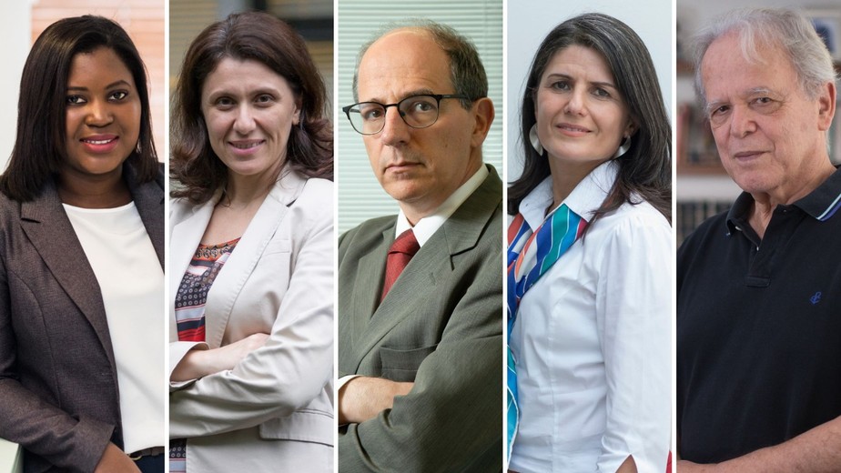 Os economistas Vilma Pinto, Alessandra Ribeiro, Fabio Giambiagi, Zeina Latif e Luiz Carlos Mendonça de Barros