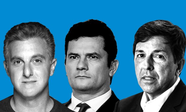 Centro esvaziado: Os ex-presidenciáveis Luciano Huck, Sergio Moro e João Amoêdo