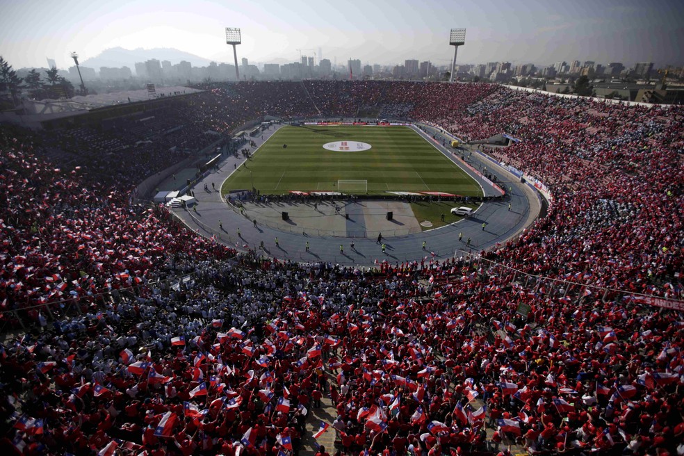 Estádio Nacional do Chile, em Santiago, no Chile. Palco da Copa América de 2015 (Foto: Reuters)