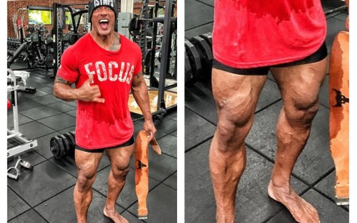 Dwayne 'The Rock' Johnson mostra coxas supermusculosas na academia - Quem