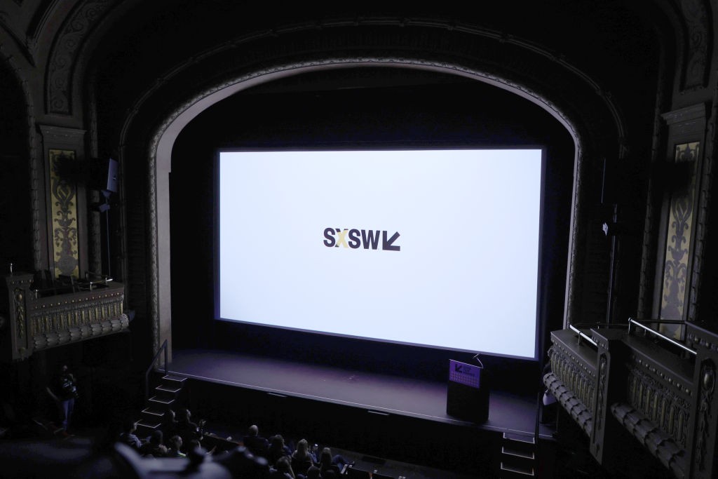 Tela com o logo do SXSW (Foto: Getty Images)