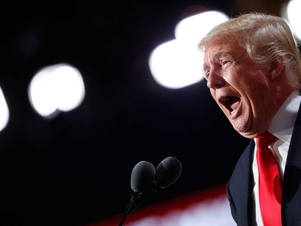Donald Trump aceita a nomeação republicano para ser candidato do partido à Casa Branca e discursa em Cleveland, Ohio (Foto: Aaron P. Bernstein / Reuters)