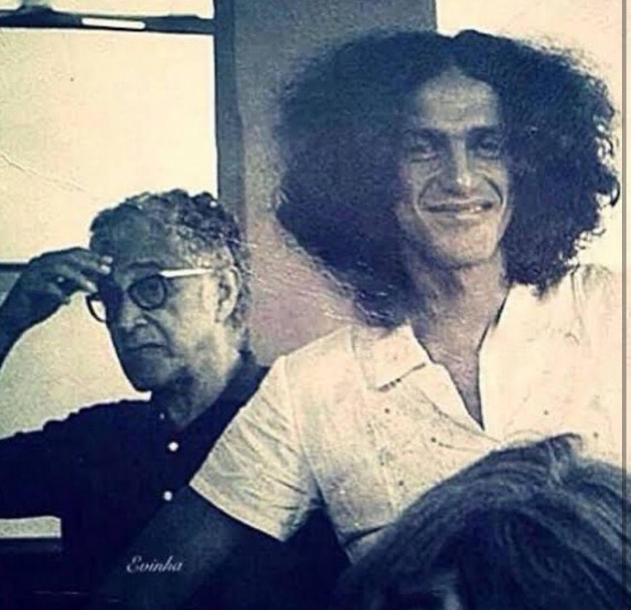 Caetano Veloso com o pai, Zé (Foto: instagram/reprodução)