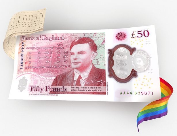 Nota de 50 libras em homenagem a Alan Turing (Foto: divulgação)