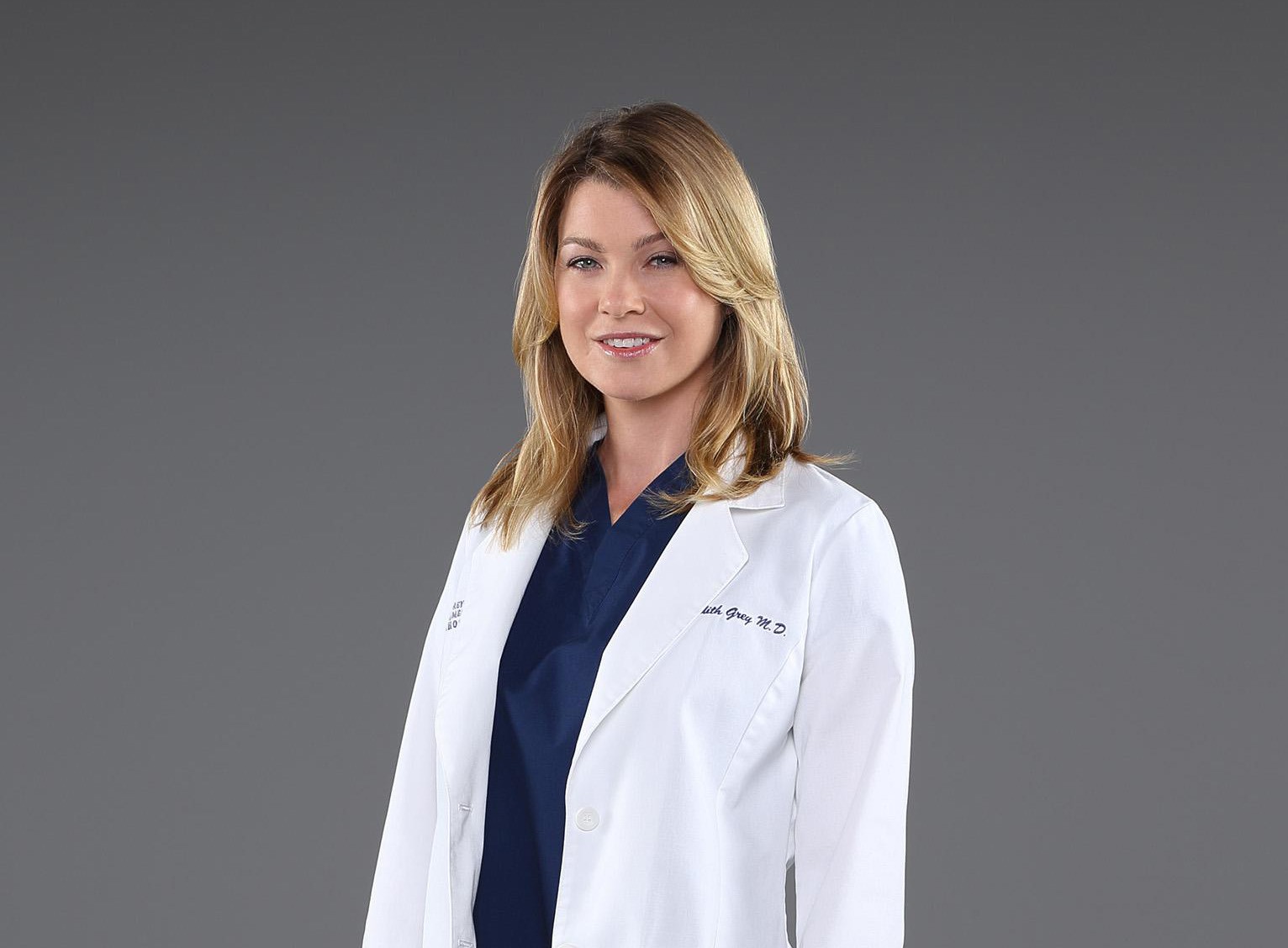 Ellen Pompeo como Meredith Grey em foto promocional da série 'Grey's Anatomy' (Foto: Divulgação)