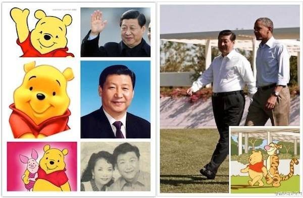 Outras comparações entre o presidente chinês Xi Jinping e o ursinho Pooh (Foto: Reprodução)