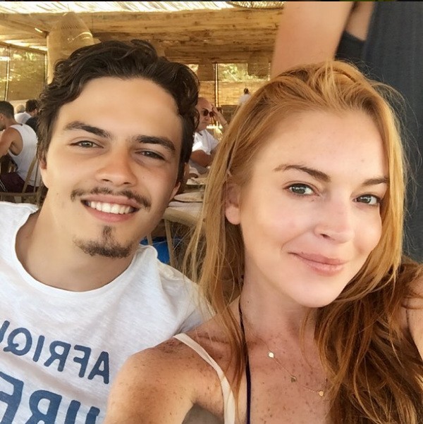 A atriz Lindsay Lohan e seu ex-noivo, o empresário Egor Tarabasov (Foto: Instagram)