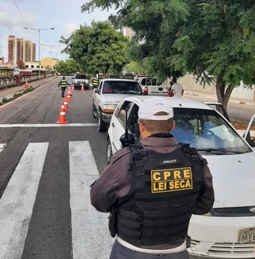 Operação Lei Seca, em Natal — Foto: Cedida