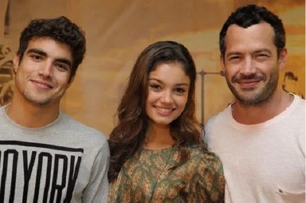 Caio Castro, Sophia Charlotte e Malvino Salvador (Foto: TV Globo)