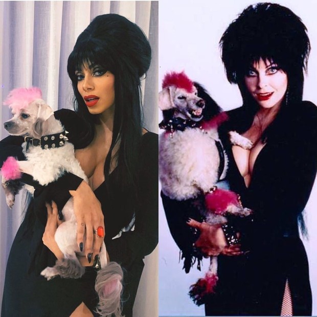 Anittta e a personagem Elvira (Foto: Reprodução/Instagram)