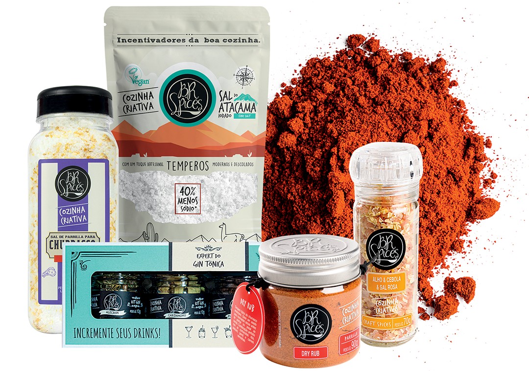 BR Spices: “O Brasil é um dos maiores produtores de pimenta-do-reino do mundo e consome muito alho. Faltava tornar o tempero mais premium e as embalagens funcionais” (Foto: divulgação)