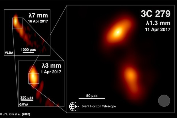Jato de plasma emergiu de buraco negro a 5 bilhões de anos-luz (Foto: Divulgação)