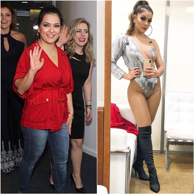 O antes e o depois de Li Martins após perder 25 quilos (Foto: AgNews/Reprodução/Instagram)
