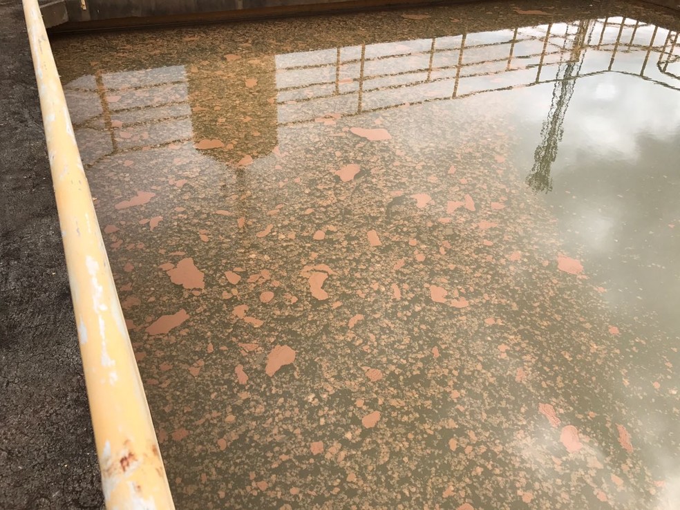 Estação não consegue tratar o grande volume de água (Foto: Giuliano Tamura/TV TEM)