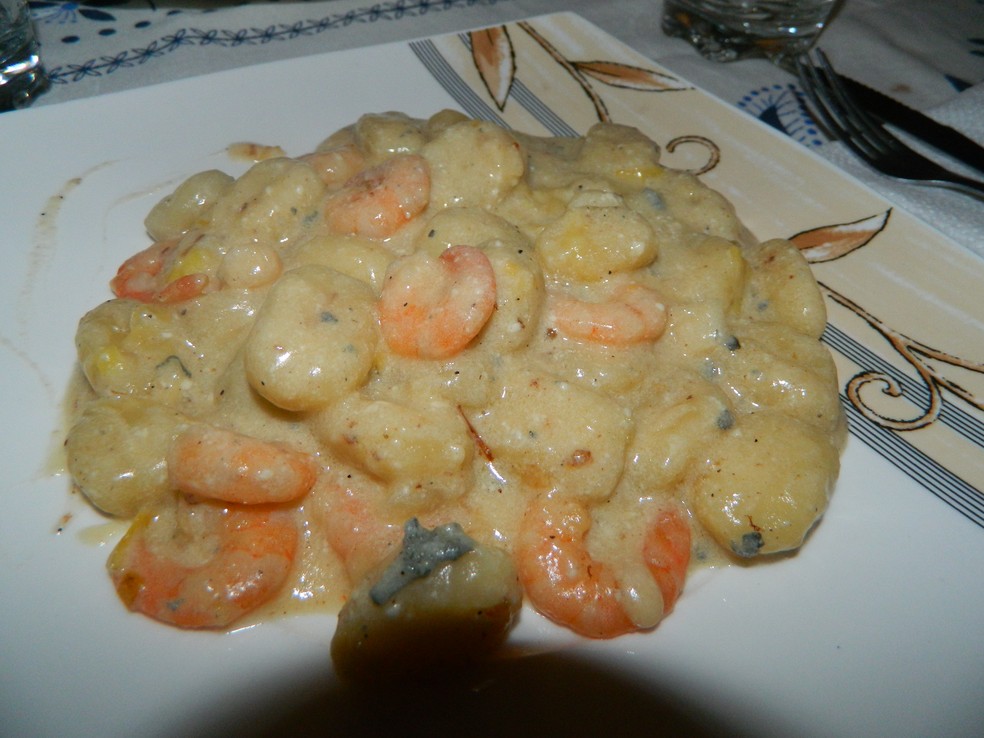 Nhoque Ao Molho De Gorgonzola Com Camarao Receitas