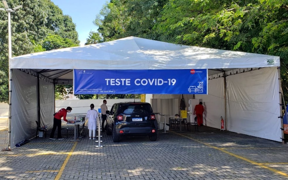 Local para teste de coronavírus em Goiânia — Foto: Divulgação/Goiânia Shooping