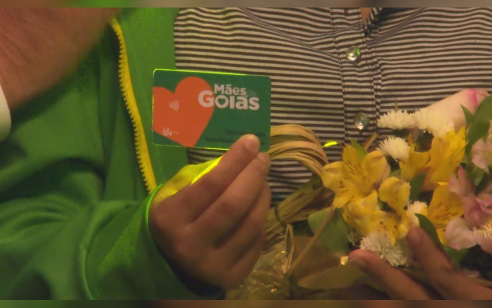 Cartão do programa Mães de Goiás — Foto: Reprodução/TV Anhanguera