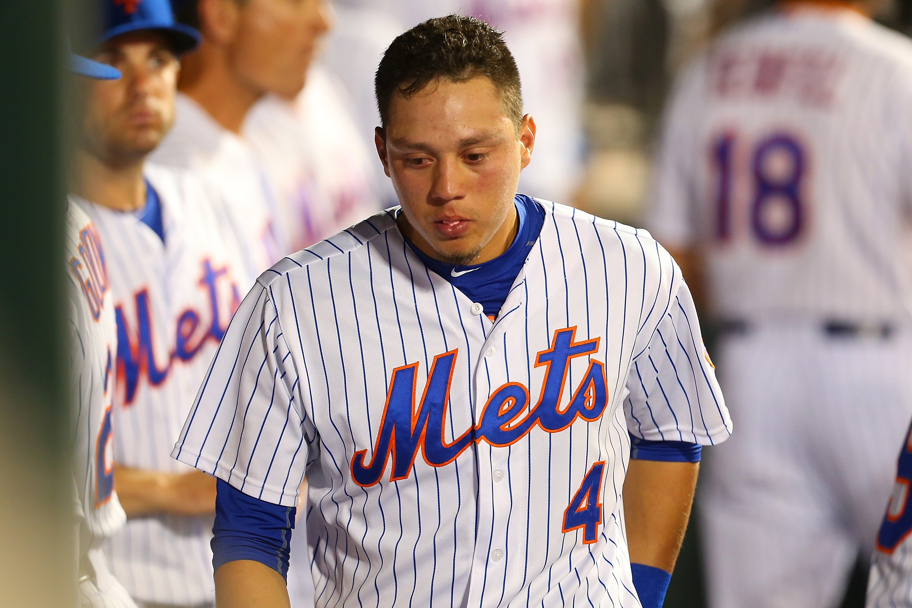 Wilmer Flores, do New York Mets, cai em prantos após saber de rumor (Foto: Getty Images)