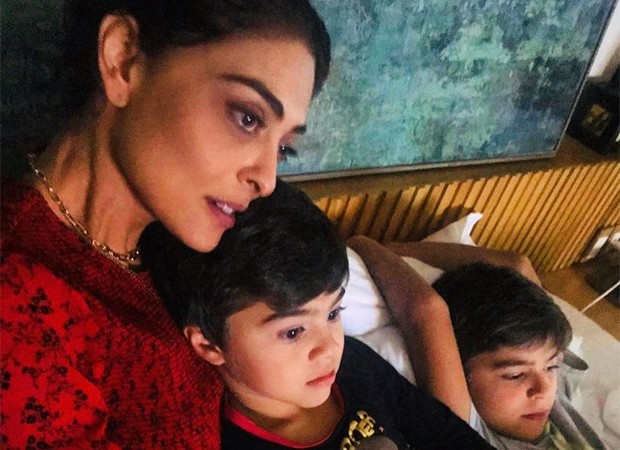 Juliana Paes com os filhos Antonio e Pedro  (Foto: Reprodução/Instagram)