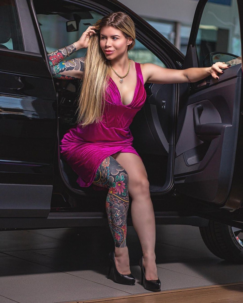 Amanda Miranda foi escolhida a mais bela tatuada do Brasil  Foto: Arquivo Pessoal