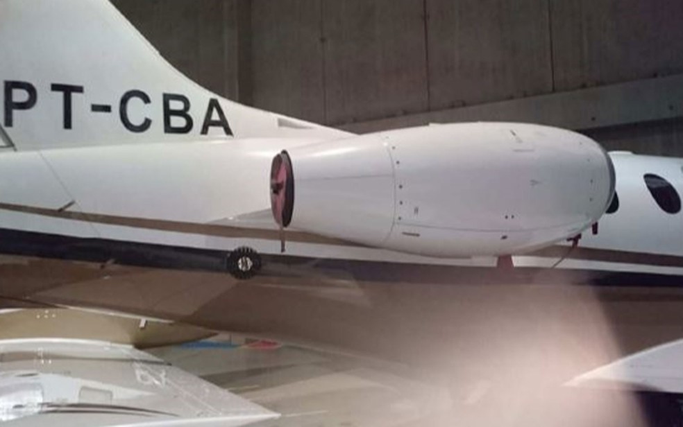 AviÃ£o apreendido pela Receita Federal e que serÃ¡ leiloado neste dia 10 de maio â Foto: DivulgaÃ§Ã£o/Receita