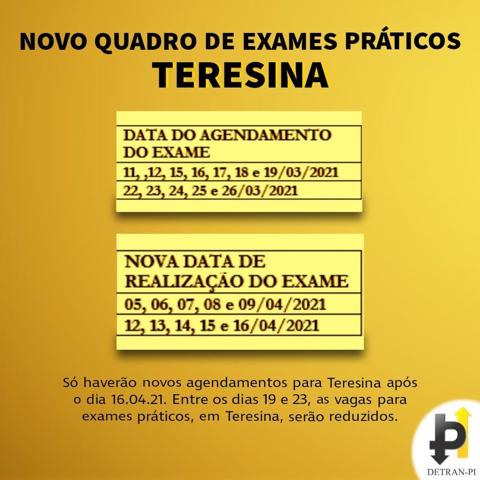 Detran remarca exames práticos para obtenção da CNH em todo o Piauí; veja datas  — Foto: Reprodução