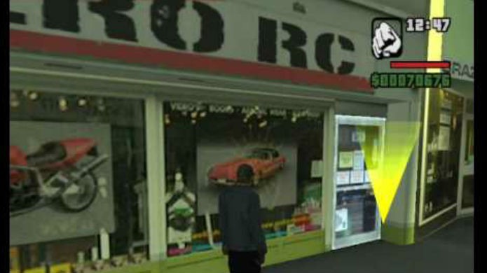 GTA San Andreas: A loja do Zero vende itens bem familiares (Foto: Reprodução/YouTube)
