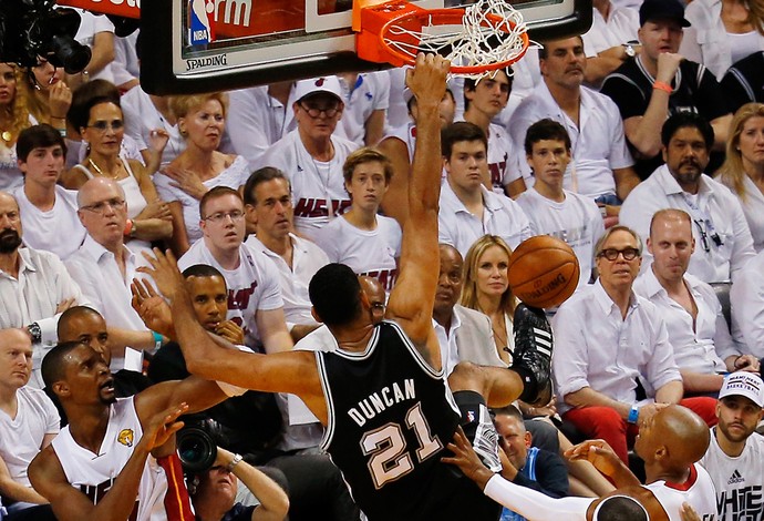 Tim Duncan Miami Heat x San Antonio Spurs NBA (Foto: Getty Images )