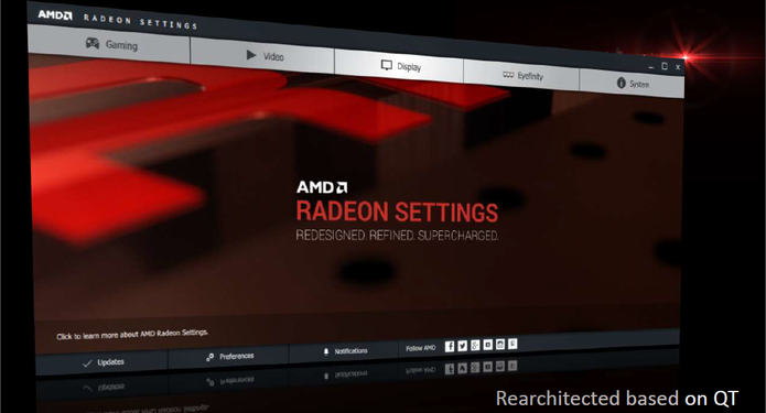 Painel de controle do AMD Radeon Settings (Foto: Divulgação/AMD)