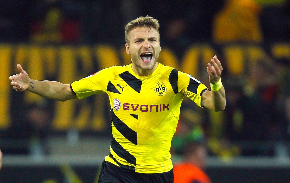 Lei do Ex? Ciro Immobile já jogou pelo Borussia Dortmund — Foto: Reuters