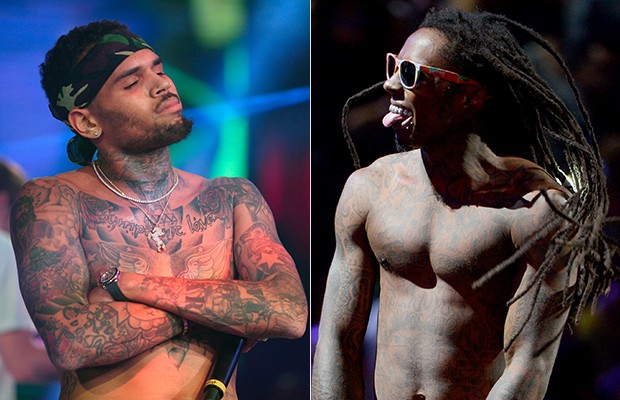 Chris Brown e Lil Wayne (Foto: Getty Images)