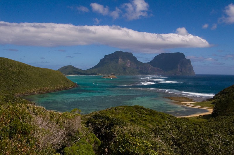 Ilha Lord Howe, perto da costa australiana (Foto: Wikimedia Commons)